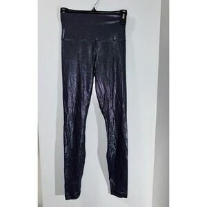 Lululemon align ribbed leggings shine Radiate Foil Print Black Night size 4